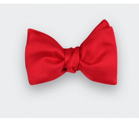 red twill bow tie - silk - cinabre paris