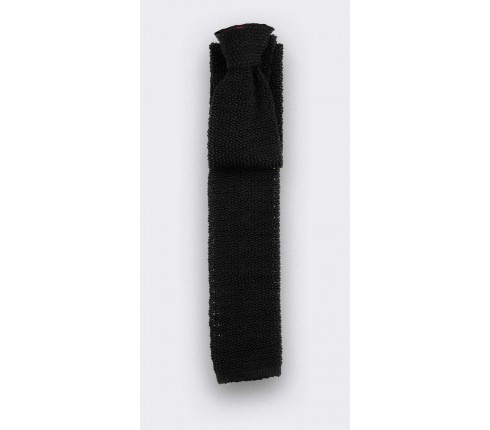 Black Knitted Tie - Cinabre Paris