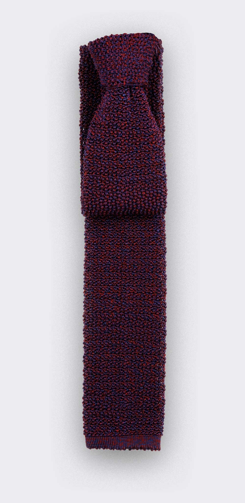 Cravate Tricot Marine Bordeaux - Cinabre Paris