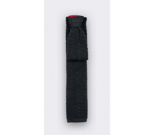 Green Navy Blue Knitted Tie - Cinabre Paris