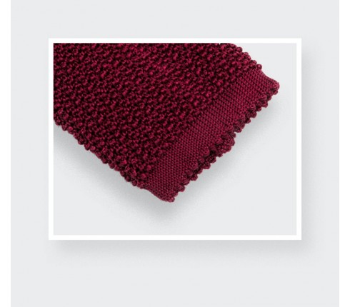 Red Knitted Tie - Cinabre Paris