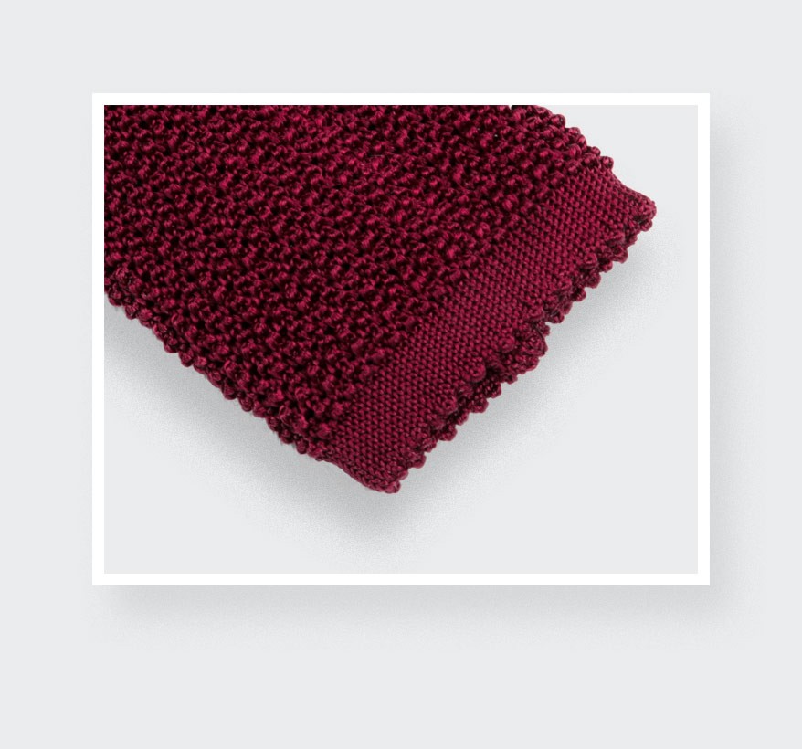 Red Knitted Tie - Cinabre Paris