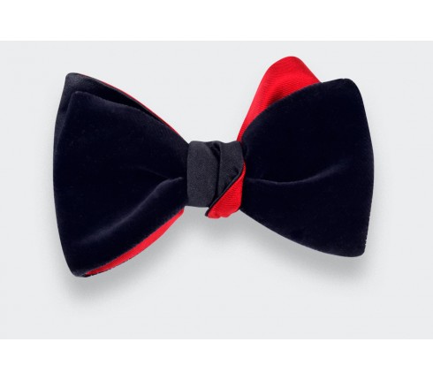 bow tie navy blue velvet by Cinabre Paris