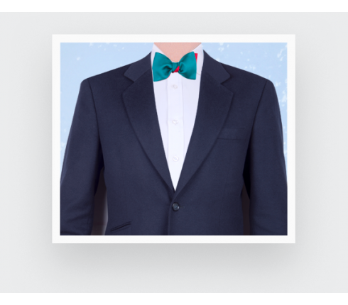 Peacock Blue Silk Bow Tie - Cinabre Paris