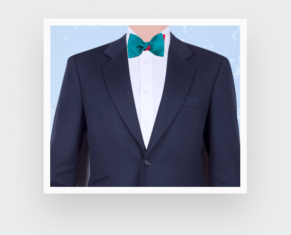 Peacock Blue Silk Bow Tie - Cinabre Paris