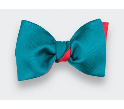 Peacock Blue Silk Bow Tie - Cinabre Paris