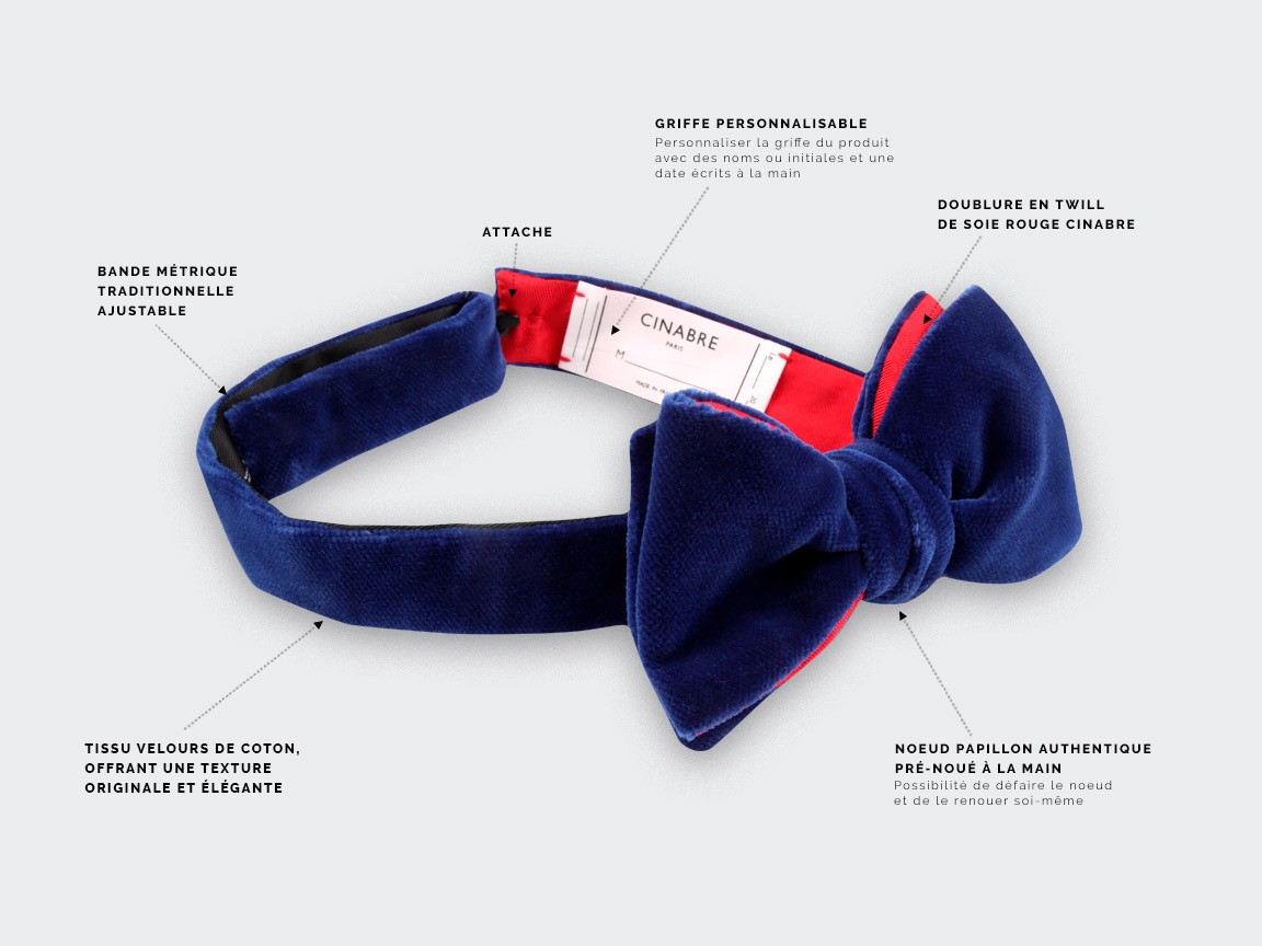 Blue Velvet Bow Tie - cinabre paris