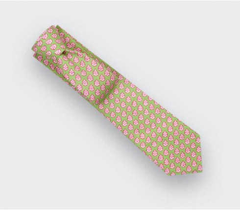 Green Provence Tie - Handmade by Cinabre Paris