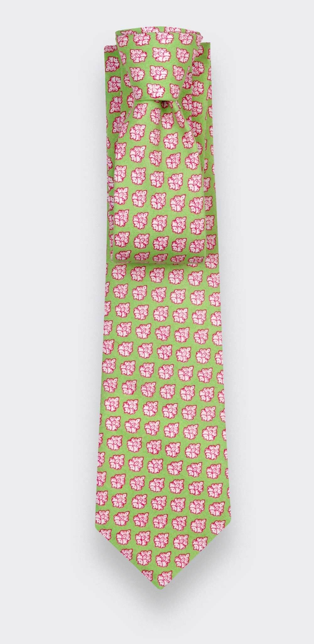 Green Provence Tie - Handmade by Cinabre Paris