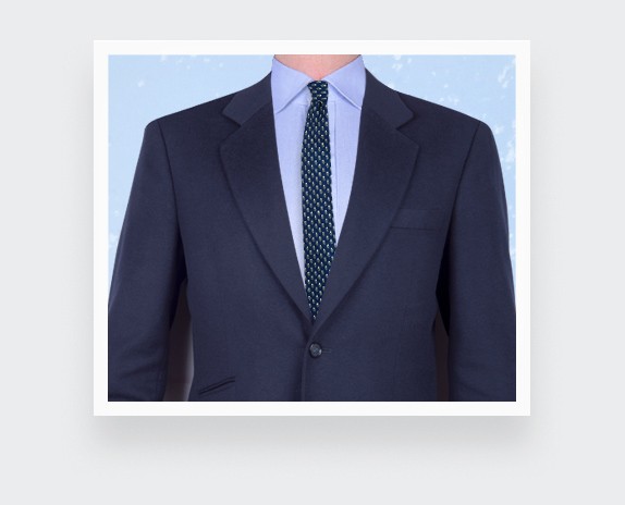 Navy Blue Grey Grand Pan Tie - Cinabre Paris