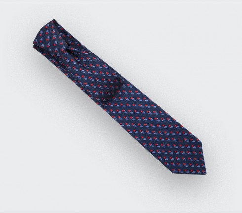 Navy Blue Grand Pan Tie - Cinabre Paris