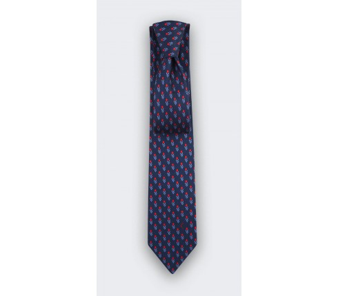 Navy Blue Grand Pan Tie - Cinabre Paris