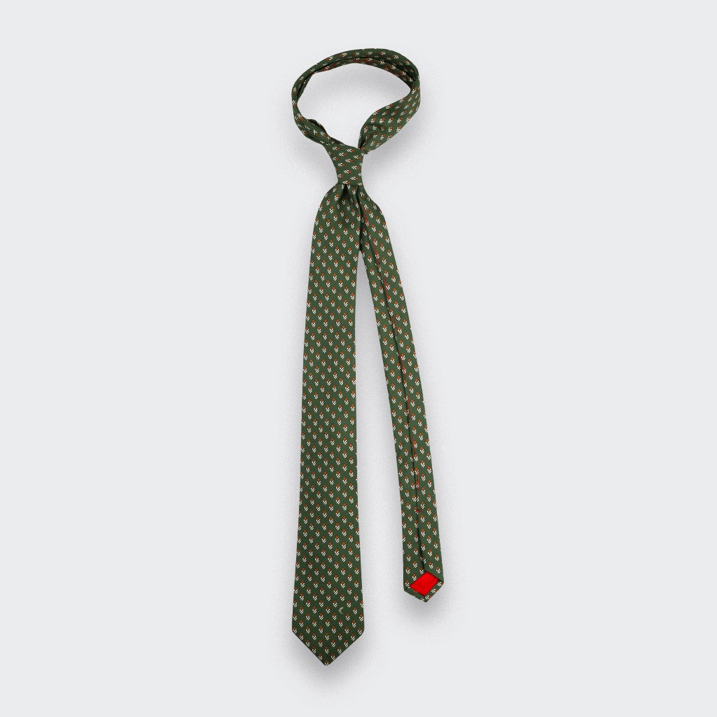 Khaki Grand Pan Tie - Cinabre Paris