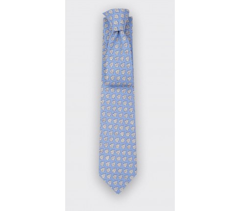 Light Blue Provence Tie - Handmade by Cinabre Paris