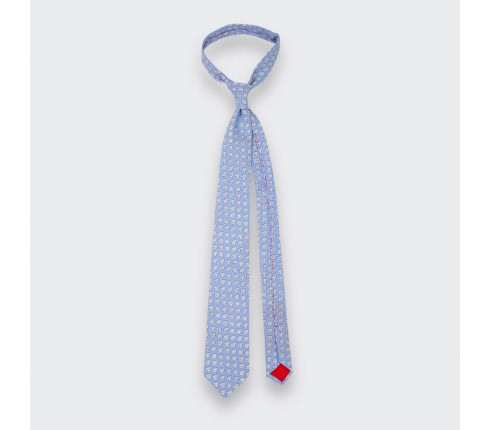 Light Blue Provence Tie - Handmade by Cinabre Paris