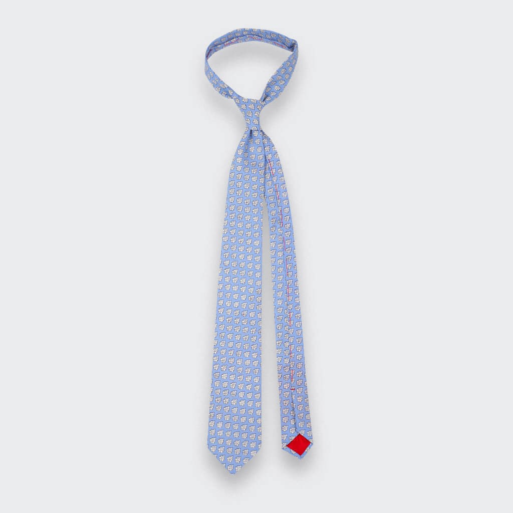 Light Blue Provence Tie - Handmade by Cinabre Paris