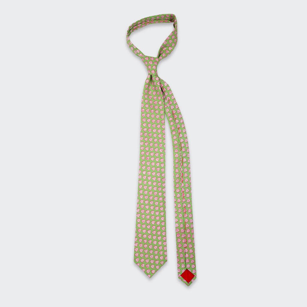 Green Provence Tie - Handmade by Cinabre Paris