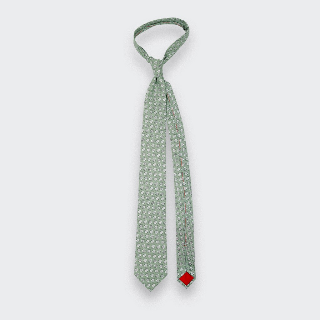 Pale Green Provence Tie - handmade by Cinabre Paris