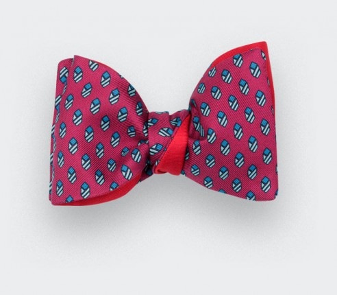 Fuchsia Grand Pan Bow tie - Handmade by Cinabre Paris