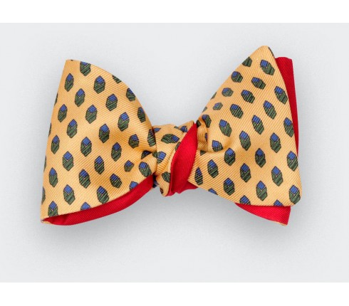 Yellow Grand Pan Bow Tie - handmade by Cinabre Paris