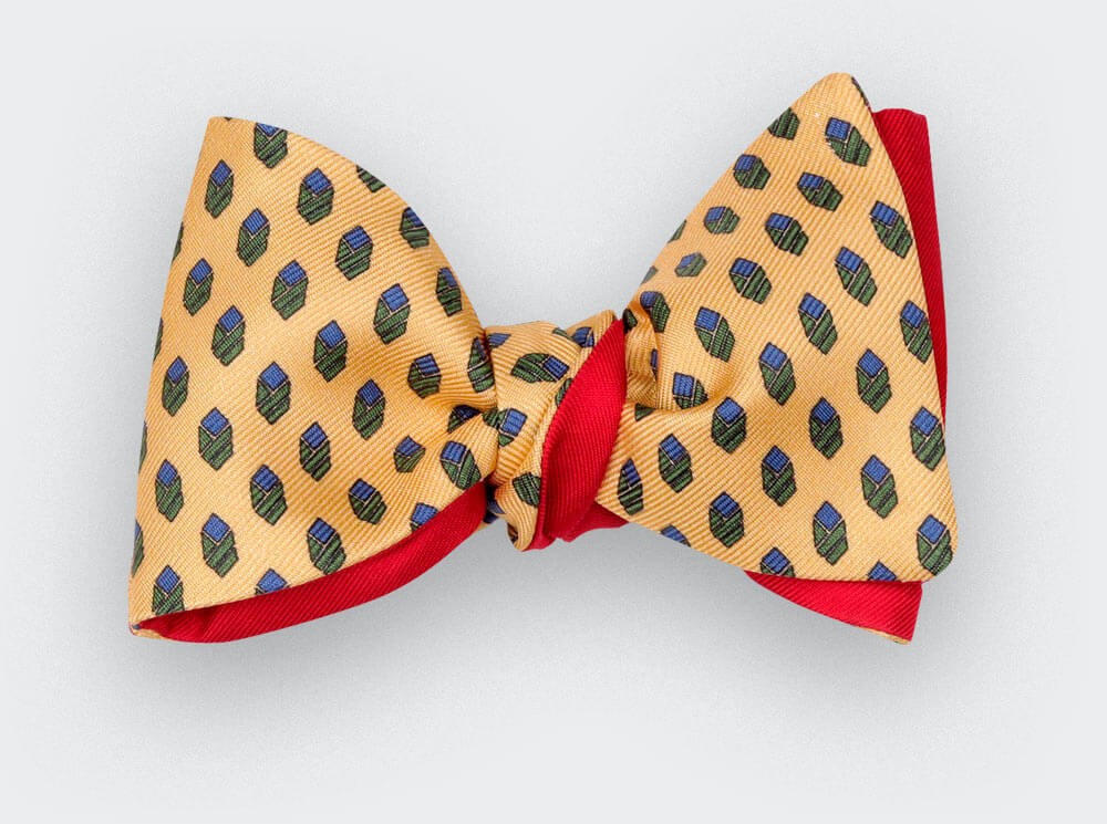 Yellow Grand Pan Bow Tie - handmade by Cinabre Paris