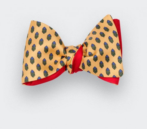 Yellow Grand Pan Bow Tie - handmade by Cinabre Paris