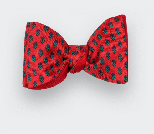 Red Grand Pan Bow tie - Handmade by Cinabre Paris