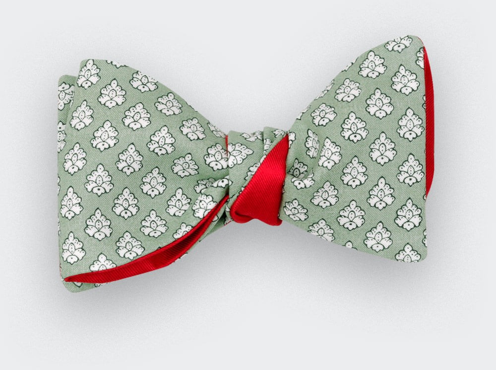 Pale Green Provence Bow Tie - Handmade by Cinabre Paris