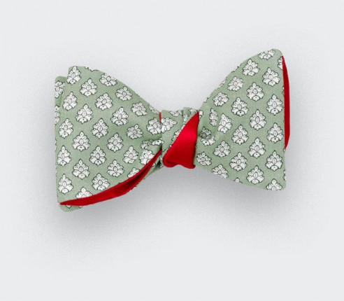 Pale Green Provence Bow Tie - Handmade by Cinabre Paris