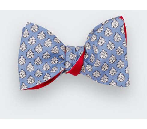 Light Blue Provence Bow Tie - Handmade in France