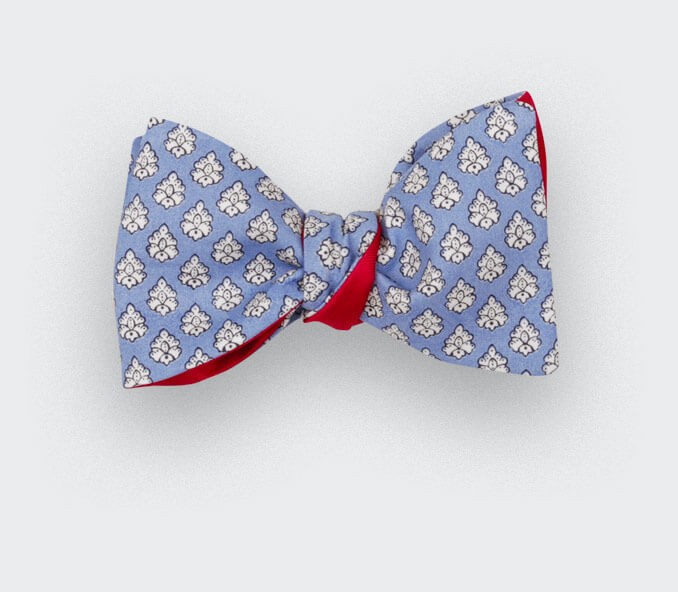 Light Blue Provence Bow Tie - Handmade in France