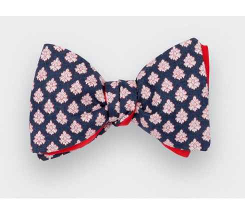 Navy Blue Provence Bow Tie - Handmade by Cinabre Paris