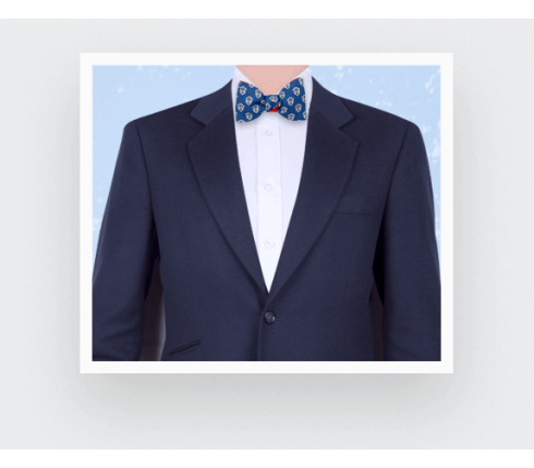 Blue Mistral Bow Tie - Handmade by Cinabre Paris