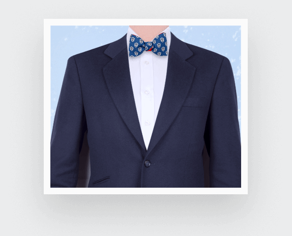 Blue Mistral Bow Tie - Handmade by Cinabre Paris