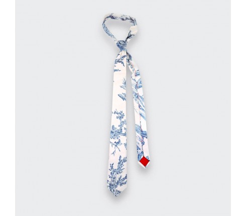 Blue Toile de Jouy Tie - Cinabre Paris