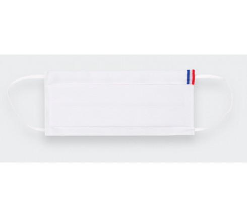 White Face Mask Cinabre with French flag