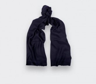 Navy blue cashmere scarf - Cinabre Paris -