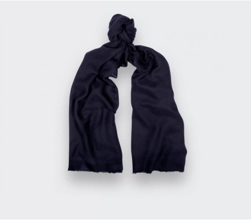 Foulard cachemire Bleu Marine - Cinabre Paris -