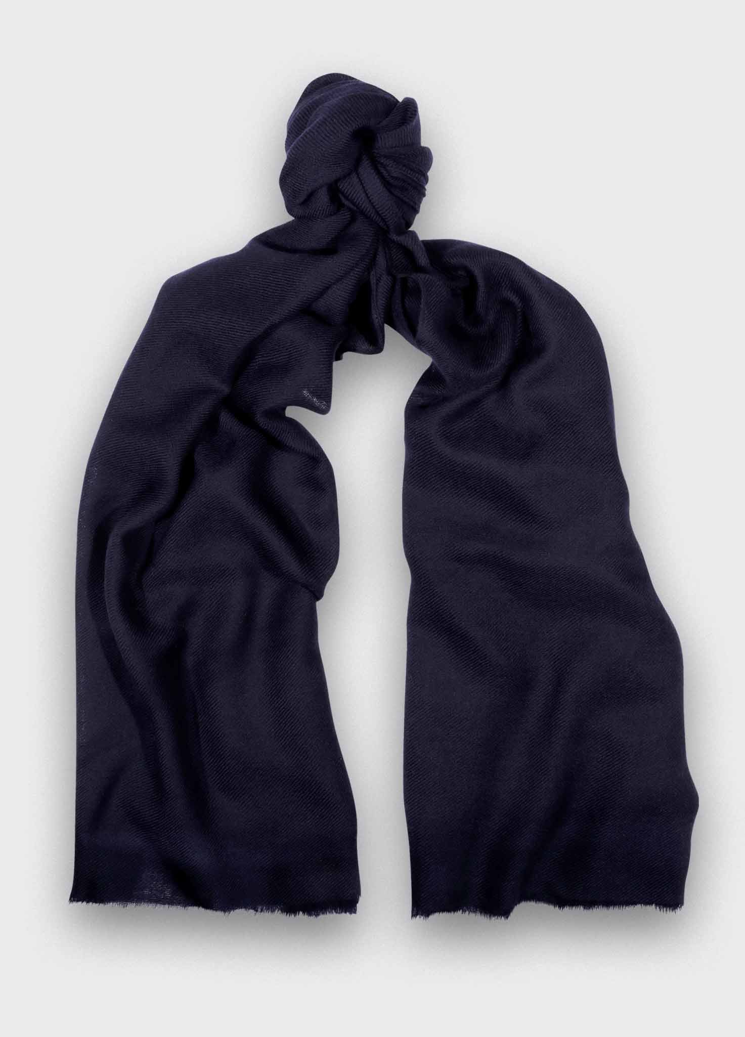 Foulard cachemire Bleu Marine - Cinabre Paris -