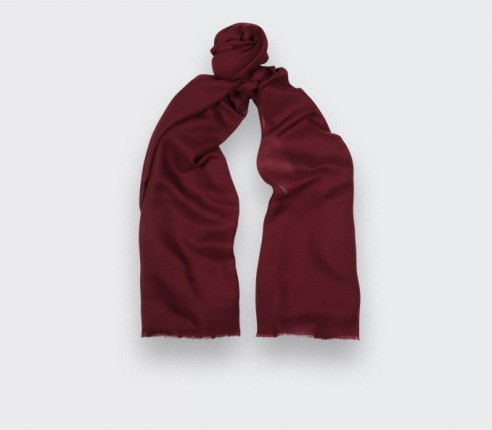 Burgundy cashmere scarf - Cinabre Paris -