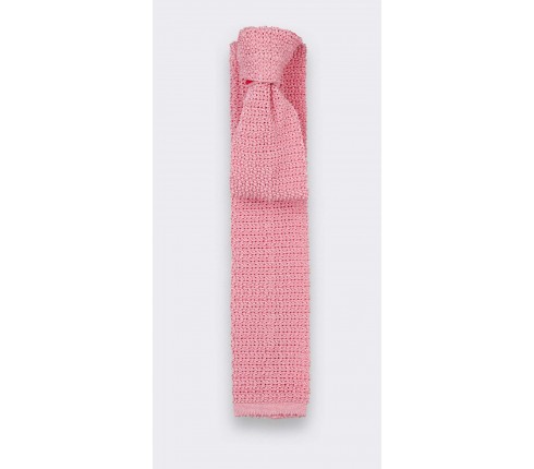 Cravate Tricot Rose - Cinabre paris