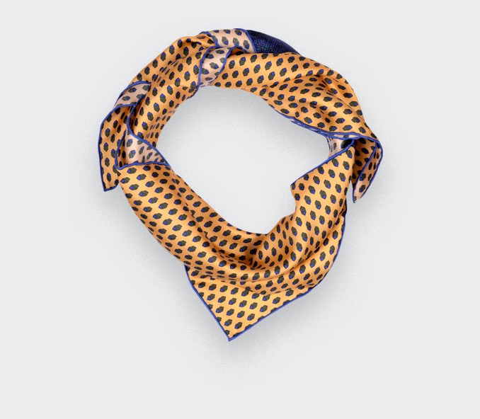 Yellow Grand Pan Bandana - Made in France - Cinabre Paris