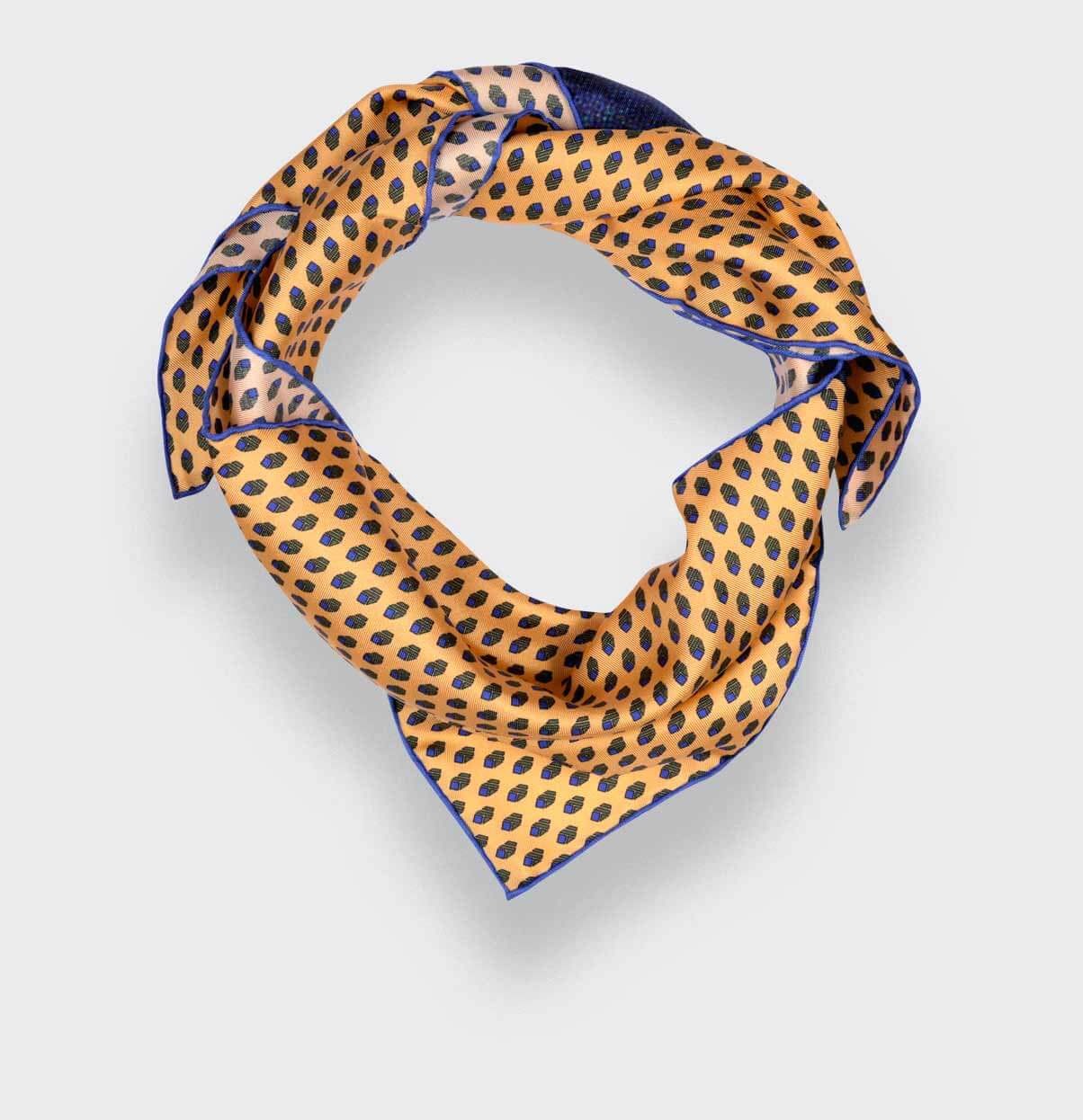 Bandana soie Grand Pan jaune - Made in France - Cinabre Paris