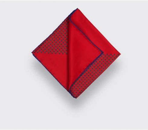 Red Grand Pan Pocket Square- Cinabre Paris