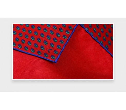 Red Grand Pan Pocket Square- Cinabre Paris