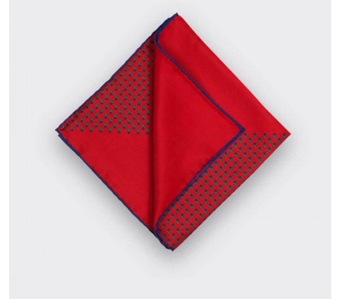 Red Grand Pan Pocket Square- Cinabre Paris