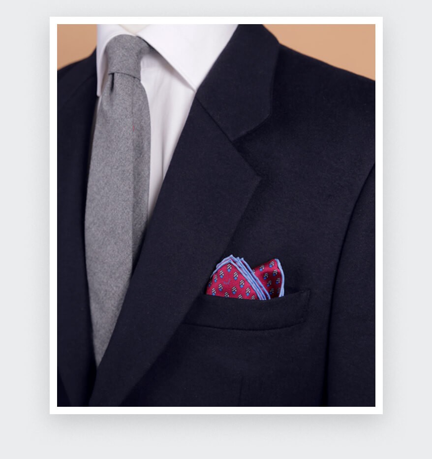 Fuchsia Grand Pan Pocket Square - Cinabre Paris