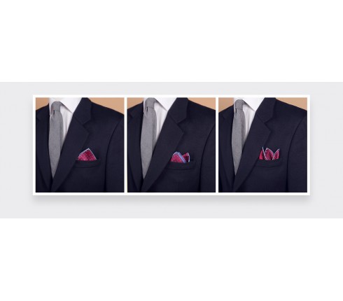 Fuchsia Grand Pan Pocket Square - Cinabre Paris