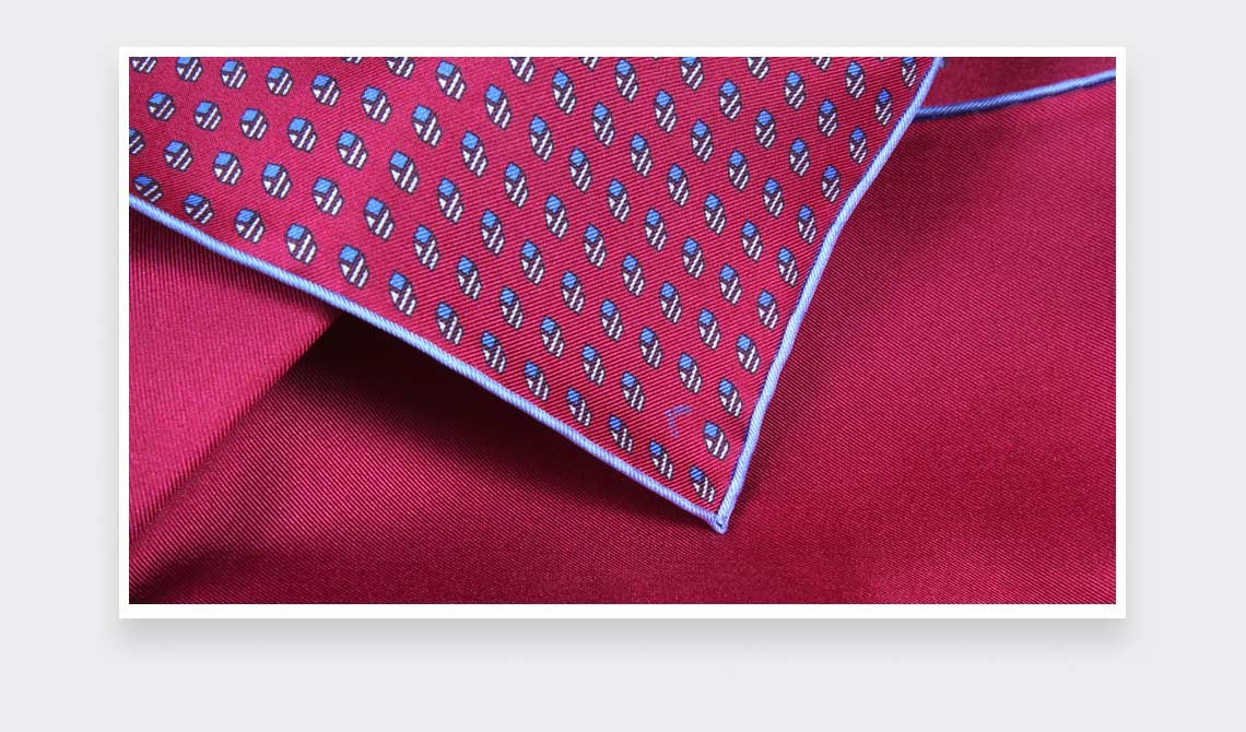 Fuchsia Grand Pan Pocket Square - Cinabre Paris