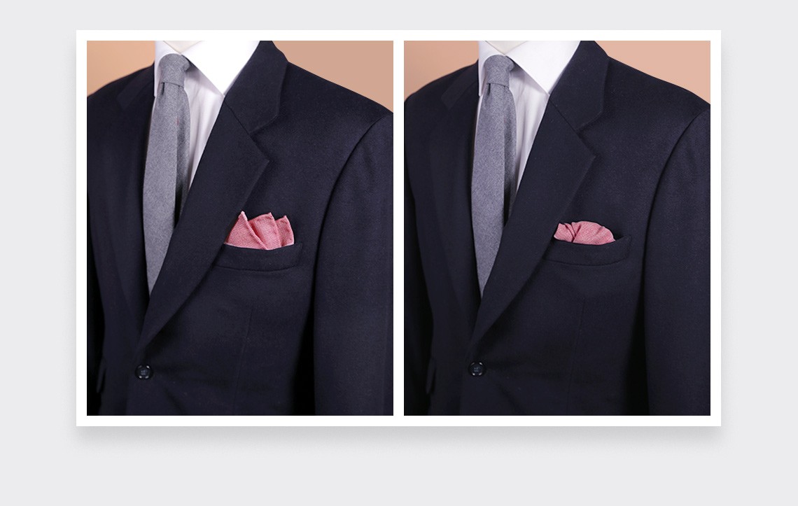 CINABRE Paris - Pocket square - Pink Mesh - Hand Made